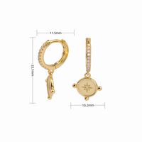 1 Pair Simple Style Star Plating Sterling Silver Gold Plated Drop Earrings main image 3
