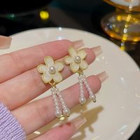 1 Pair Fashion Heart Shape Butterfly Bow Knot Inlay Imitation Pearl Alloy Rhinestones Earrings sku image 167