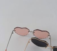 Cute Heart Shape Strawberry Ac Special-shaped Mirror Half Frame Kids Sunglasses main image 5