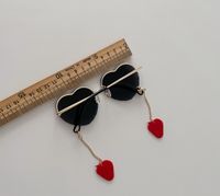 Cute Heart Shape Strawberry Ac Special-shaped Mirror Half Frame Kids Sunglasses main image 2