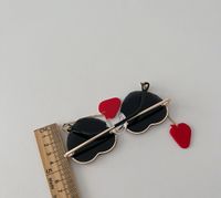 Cute Heart Shape Strawberry Ac Special-shaped Mirror Half Frame Kids Sunglasses main image 3