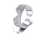 Classic Style C Shape Copper Plating White Gold Plated Rings main image 6