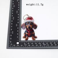 Casual Cute Dog Arylic Bag Pendant Keychain main image 3