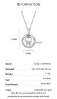 Simple Style Shiny Circle Sterling Silver Inlay Zircon Pendant Necklace main image 2