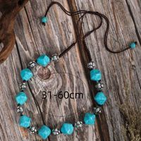 Retro Ethnic Style Geometric Turquoise Handmade Women's Bracelets Necklace main image 2