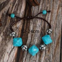 Retro Ethnic Style Geometric Turquoise Handmade Women's Bracelets Necklace main image 3