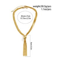 Wholesale Jewelry Exaggerated Simple Style Geometric Iron Tassel Plating Necklace main image 2
