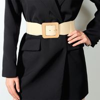 Elegant Business Formal Solid Color Pu Leather Women's Leather Belts main image 3