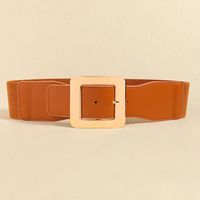 Elegant Business Formal Solid Color Pu Leather Women's Leather Belts main image 7