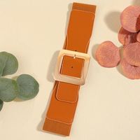 Elegant Business Formal Solid Color Pu Leather Women's Leather Belts main image 8
