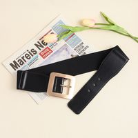 Elegant Business Formal Solid Color Pu Leather Women's Leather Belts main image 10