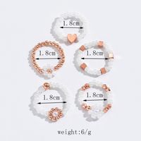 Simple Style Classic Style Flower Artificial Pearl Copper Beaded Women's Rings main image 7