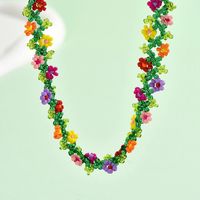 Simple Style Classic Style Flower Crystal Seed Bead Beaded Women's Choker main image 3