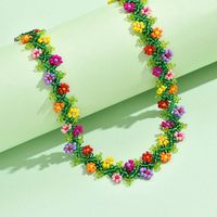 Simple Style Classic Style Flower Crystal Seed Bead Beaded Women's Choker main image 4
