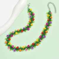 Simple Style Classic Style Flower Crystal Seed Bead Beaded Women's Choker main image 5