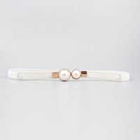 Vintage-stil Einfacher Stil Perle Pu-leder Legierung Künstliche Perlen Frau Gewebt Gürtel sku image 1