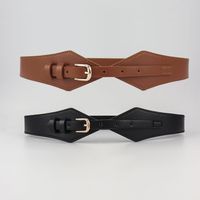Elegant Wedding Handmade Solid Color Pu Leather Buckle Women's Leather Belts main image 4
