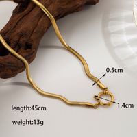 1 Piece Stainless Steel Copper Zircon 14K Gold Plated Inlay Polished Pendant Chain sku image 5
