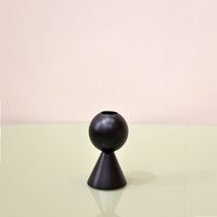 Vintage Style Simple Style Solid Color Wood Candlestick sku image 3