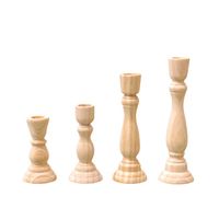 Simple Style Solid Color Wood Candlestick main image 5