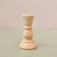 Simple Style Solid Color Wood Candlestick sku image 1