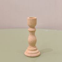Simple Style Solid Color Wood Candlestick sku image 6