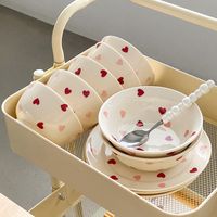 Cute Heart Ceramics Plate Tableware Mug 1 Piece main image 1