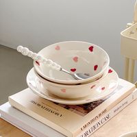 Cute Heart Ceramics Plate Tableware Mug 1 Piece main image 4