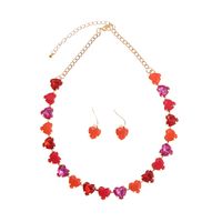 Elegant Luxurious Heart Shape Alloy Plating Inlay Glass Gold Plated Women's Necklace sku image 2