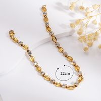 Casual Simple Style Geometric 201 Stainless Steel 18K Gold Plated Bracelets In Bulk main image 2