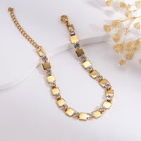 Casual Simple Style Geometric 201 Stainless Steel 18K Gold Plated Bracelets In Bulk sku image 1