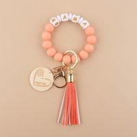 Classic Style Letter Silica Gel Mother's Day Unisex Bag Pendant Keychain sku image 3
