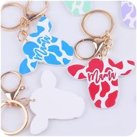Cartoon Style Letter Wood Mother's Day Unisex Bag Pendant Keychain main image 2
