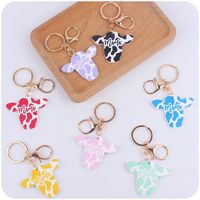 Cartoon Style Letter Wood Mother's Day Unisex Bag Pendant Keychain main image 5