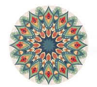 Classical Geometric Color Block Polyester Carpet main image 4