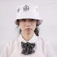 Unisex Casual Hip-hop Letter Wide Eaves Bucket Hat main image 3