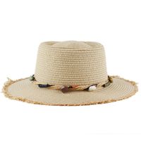Women's Simple Style Color Block Wide Eaves Straw Hat sku image 2