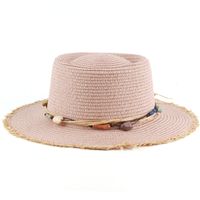 Women's Simple Style Color Block Wide Eaves Straw Hat sku image 4