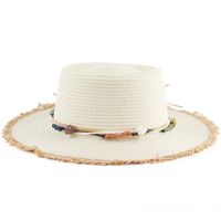 Women's Simple Style Color Block Wide Eaves Straw Hat sku image 3