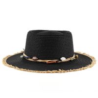 Women's Simple Style Color Block Wide Eaves Straw Hat sku image 1