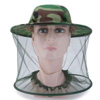 Unisex Vintage Style Camouflage Net Yarn Flat Eaves Bucket Hat main image 4