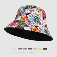 Unisex Casual Hip-hop Letter Wide Eaves Bucket Hat main image 5