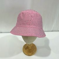 Women's Casual Elegant Solid Color Rhinestone Wide Eaves Bucket Hat sku image 5