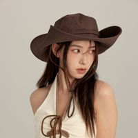 Women's Casual Simple Style Solid Color Wide Eaves Bucket Hat sku image 3