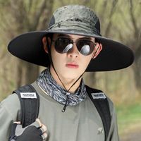 Men's Casual Simple Style Camouflage Wide Eaves Sun Hat main image 5