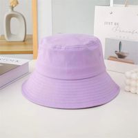 Unisex Einfacher Stil Koreanische Art Einfarbig Breite Traufen Bucket Hat sku image 4