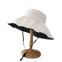 Unisex Simple Style Solid Color Wide Eaves Sun Hat main image 5