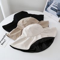 Unisex Simple Style Solid Color Wide Eaves Sun Hat main image 1