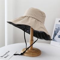 Unisex Simple Style Solid Color Wide Eaves Sun Hat sku image 4