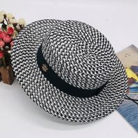 Women's Elegant Checkered Flat Eaves Floppy Hat main image 2